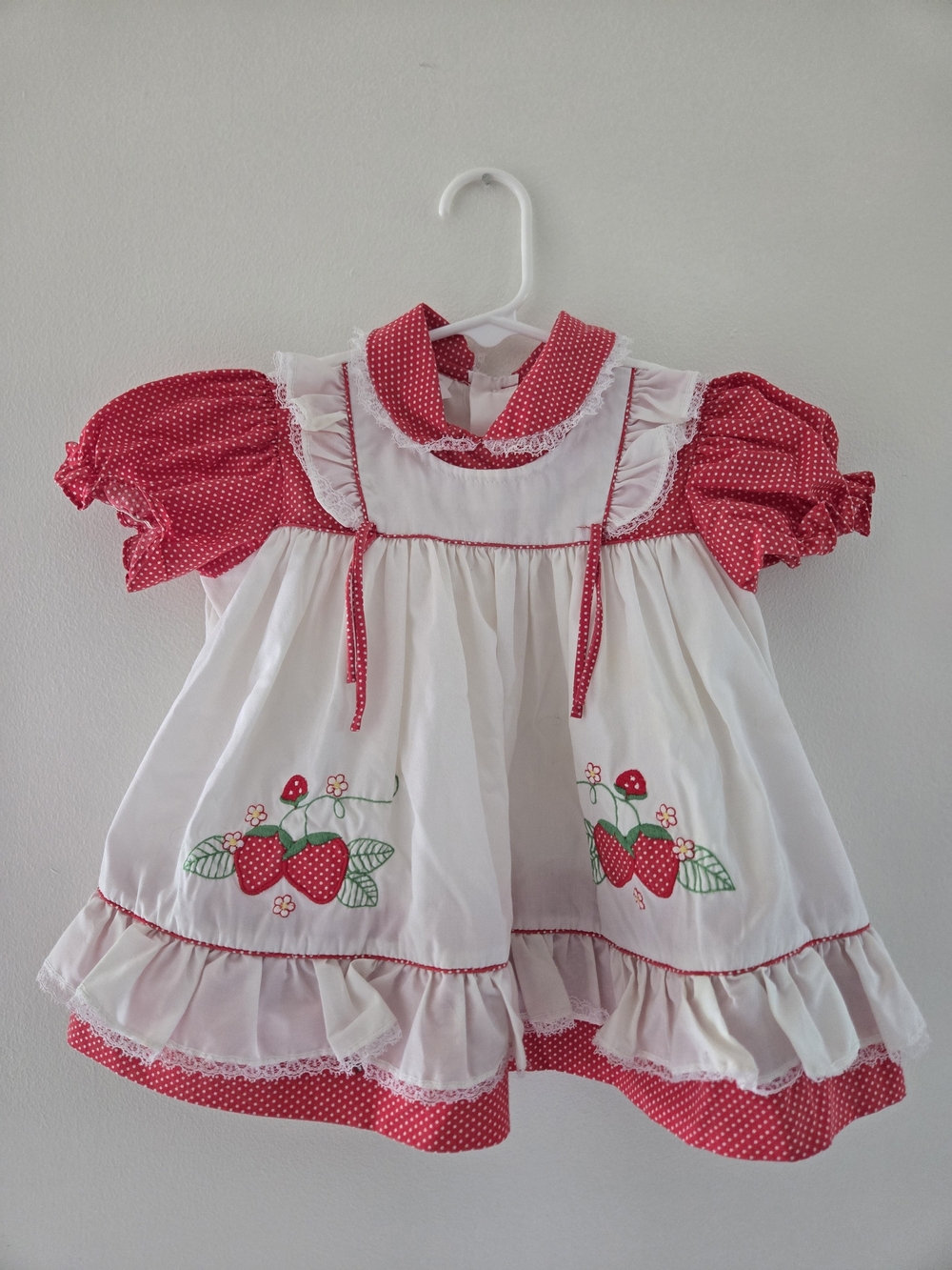 Vintage Strawberry Little Girls Dress
